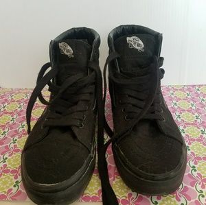 All black High-top vans